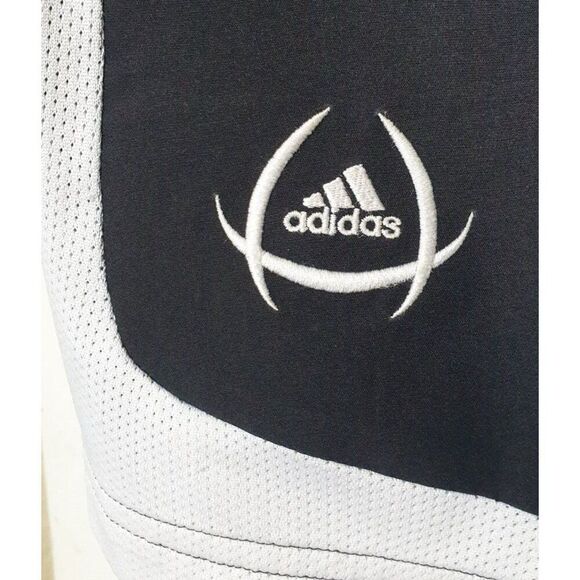 Vtg Adidas Womens 2XL Black White Striped Athletic Shorts Sportswear Workout Gym - Picture 6 of 7